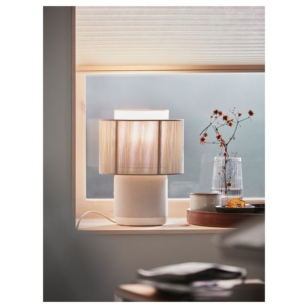 Лампа, Wi-Fi динамик, текст абажур, белый IKEA SYRLIG СИРЛИГMFONISK 594.309.27 - схема-чертеж с размерами
