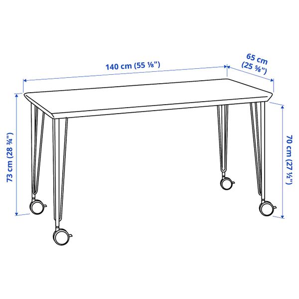 Письменный стол, бамбук/белый 140x65 см IKEA ANFALLARE АНФАЛЛАРЕ / KRILLE КРИЛЛЕ 494.177.09 - фото 6