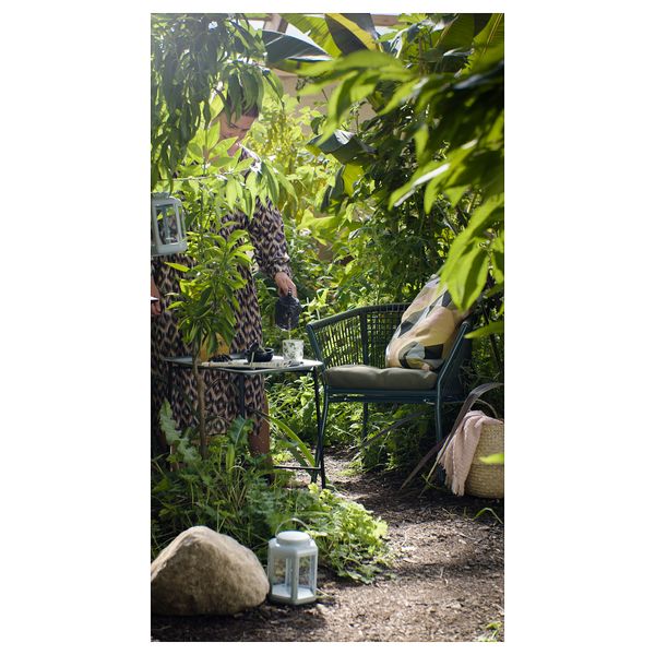 Садовое кресло, темно-зеленый, Frösön, Duvholmen темный бежево-зеленый IKEA SEGERÖN 394.948.40 - фото 5