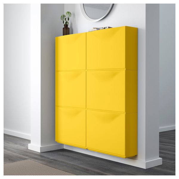 Галошница шкаф ТРОНЭС, желтый (51x39 см) - фото 3