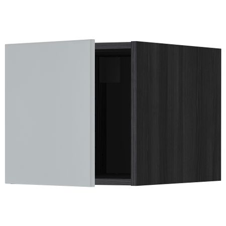 Верхний шкаф МЕТОД, черный, Веддинге серый (40x40 см)