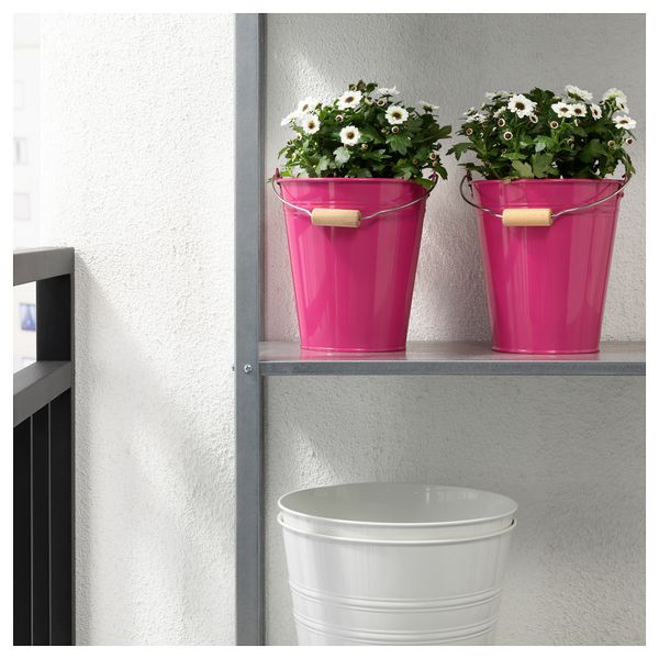 Ведро/горшок СОККЕР, д/дома/улицы, розовый (2.5 л) - схема-чертеж с размерами