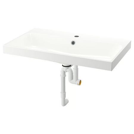 BACKSJÖN Раковина с сифоном - белый 80x48 см