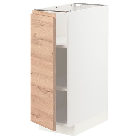 Напольный шкаф с полками, белый/Воксторп под дуб 30x60 см IKEA METOD МЕТОД 794.141.58