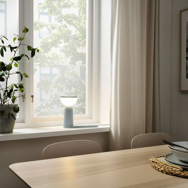 Переносная лампа, зарядное устройство, регулируемая яркость серо-синий светлый IKEA BETTORP 904.303.69 - фото 10