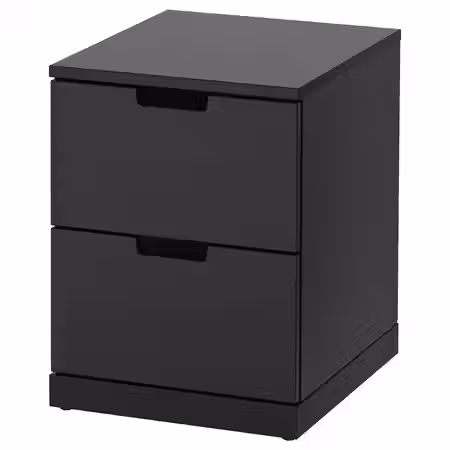 NORDLI Комод с 2 ящиками - антрацит 40x54 см