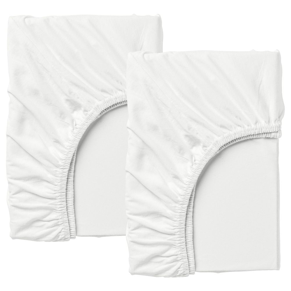 Натяжная простыня для раздвижной кровати,2шт, белый IKEA ЛЕН 603.662.23 - фото 1