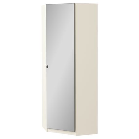 Гардероб угловой ПАКС, белый, Викедаль зеркальное стекло