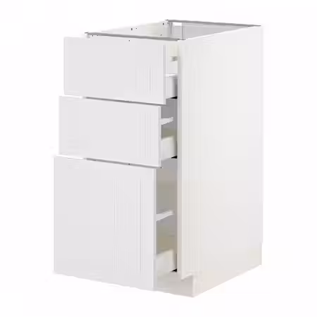 METOD / MAXIMERA Напольный шкаф с 3 ящиками - белый/Stensund белый 40x60 см