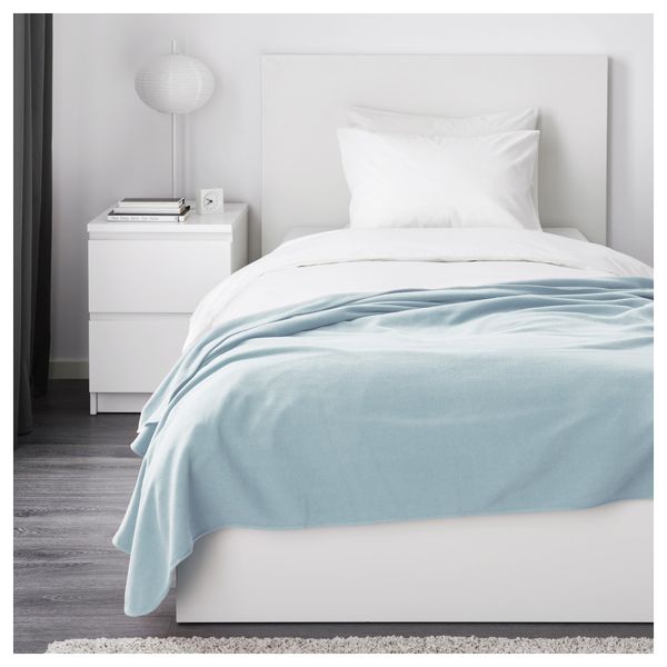 Плед СКУГСКЛОКА, голубой (130x170 см) - схема-чертеж с размерами