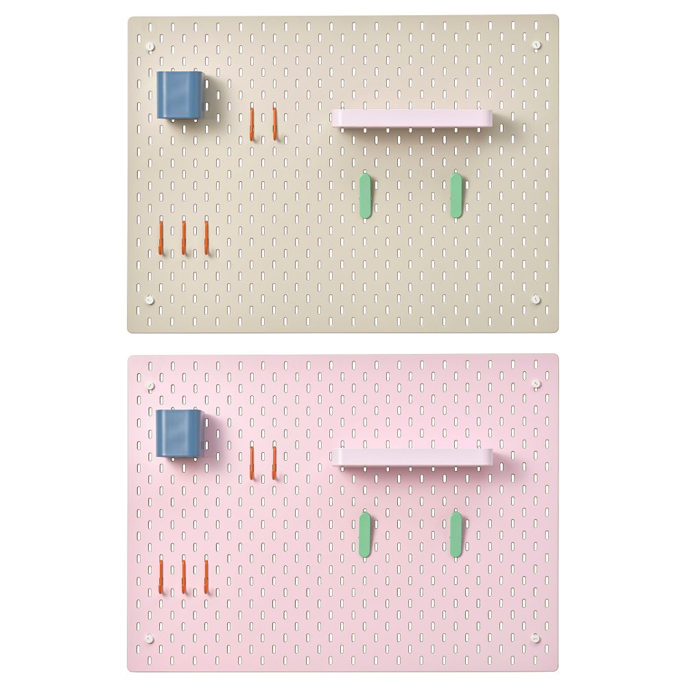 Настенная панель, комбинация, разноцветный, 76x56 см IKEA SKÅDIS СКОДИС 495.906.19 - схема-чертеж с размерами