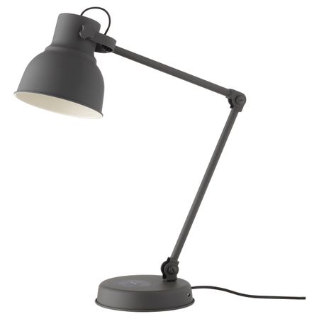 Лампа, устройство для беспроводной зарядки, темно-серый IKEA HEKTAR ХЕКТАР 603.605.89
