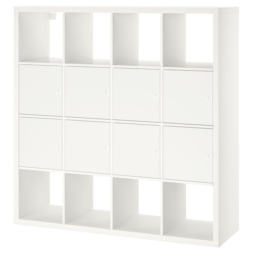 Стеллаж с 8 вставками, белый 147x147 см IKEA КАЛЛАКС 692.269.21 - фото 1