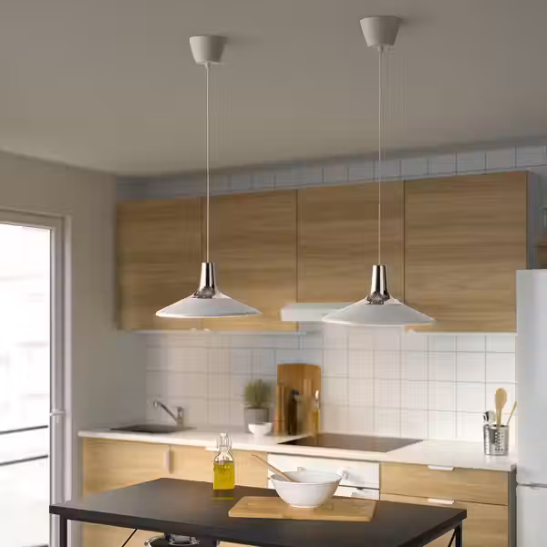 FYRTIOFYRA ФИРТИОФИРА Подвесной светильник - под хром/белый 38 см - фото 2