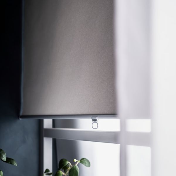 SKOGSKLÖVER Рулонная штора - серый 140x195 см - схема-чертеж с размерами