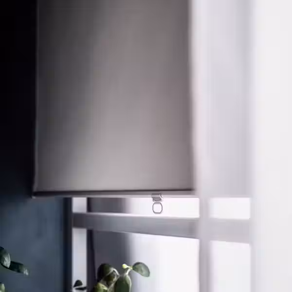 SKOGSKLÖVER Рулонная штора - серый 140x195 см - схема-чертеж с размерами