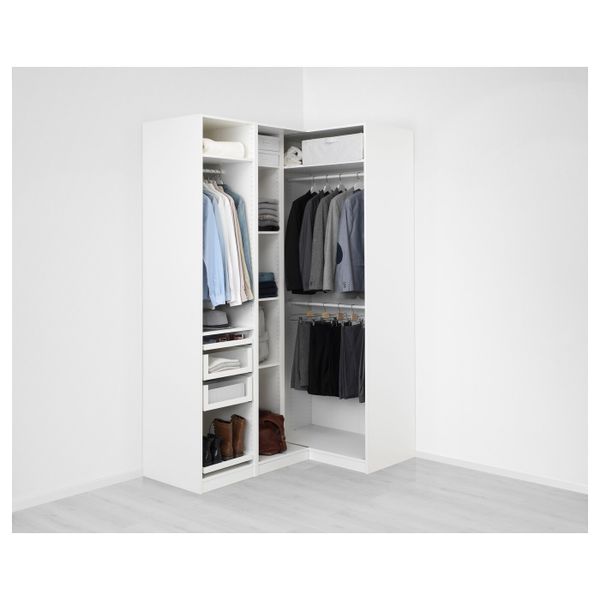 Гардероб угловой, белый, Форсанд Марнардаль, 160/111x236 см IKEA ПАКС 892.518.01 - фото 3