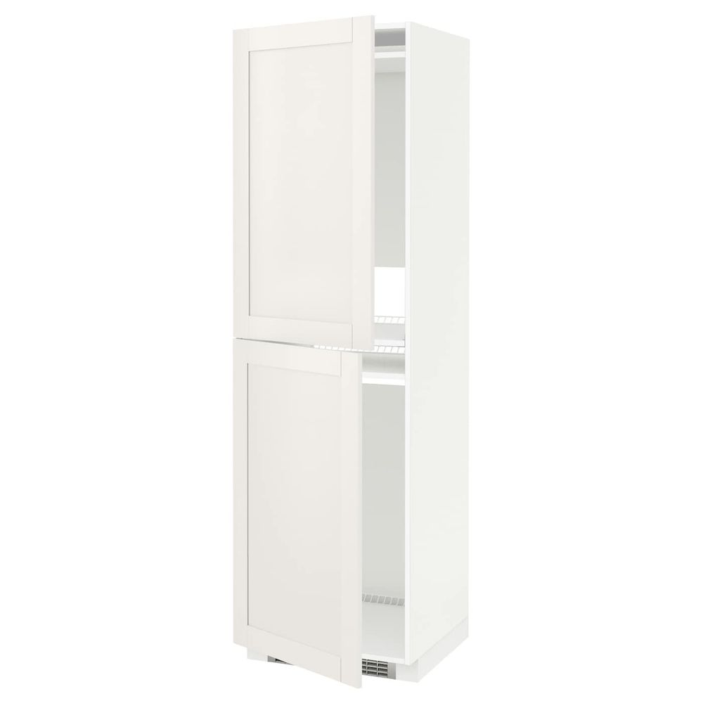 Высокий шкаф для холодильник/мороз, белый/Сэведаль белый 60x60x200 см IKEA METOD МЕТОД 092.229.59 - фото 1