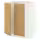 METOD Напольный шкаф для мойки+2 двери - белый/Sinarp дубовый шпон 60x60 см