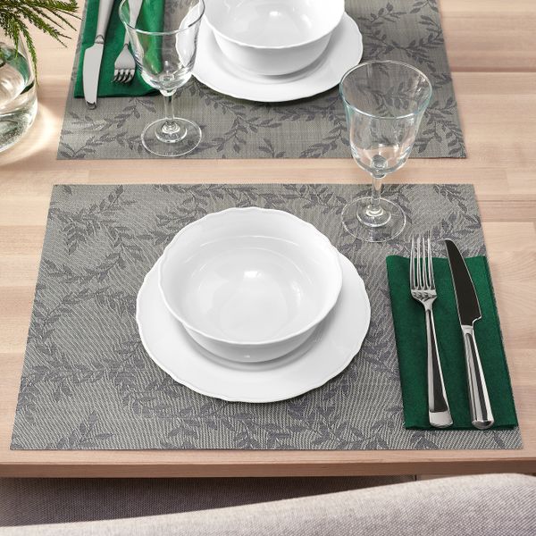 Салфетка под приборы, с рисунком/серый 45x33 см IKEA SNOBBIG СНУББИГ 104.635.99 - схема-чертеж с размерами