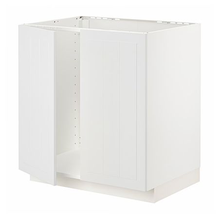 METOD Напольный шкаф для мойки+2 двери - белый/Stensund белый 80x60 см