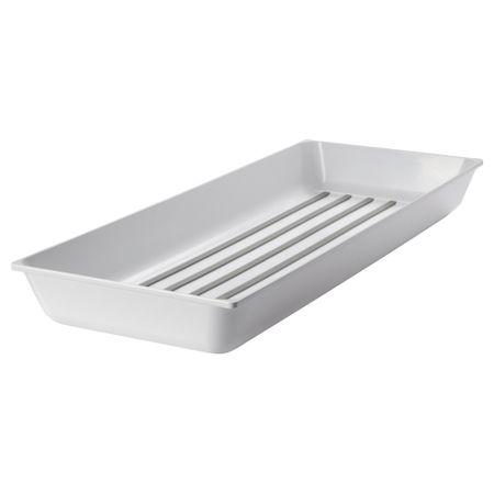 Полка для специй ВАРЬЕРА, глянцевый белый (20x50 см)