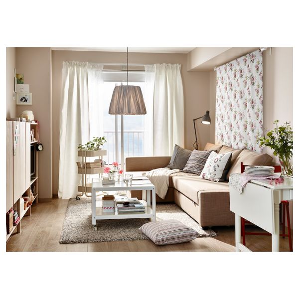 Угловой диван-кровать с отделением для/хран, Шифтебу бежевый IKEA FRIHETEN ФРИХЕТЭН 304.191.43 - фото 3