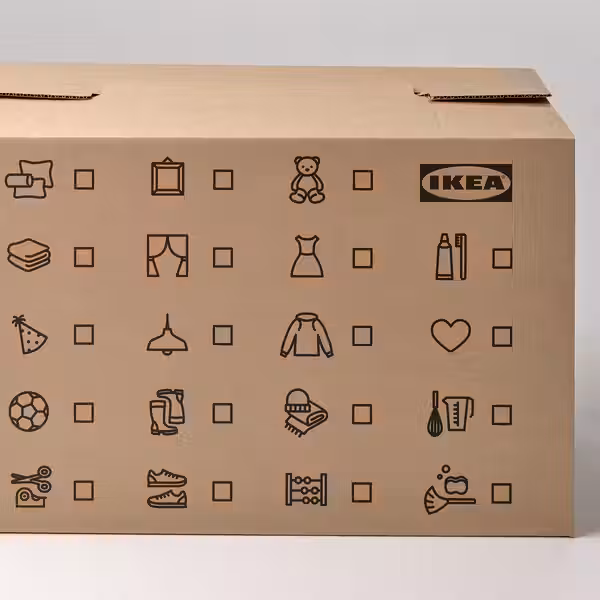 DUNDERGUBBE Коробка для переезда - коричневый 64x34x40 см/80 л - фото 4