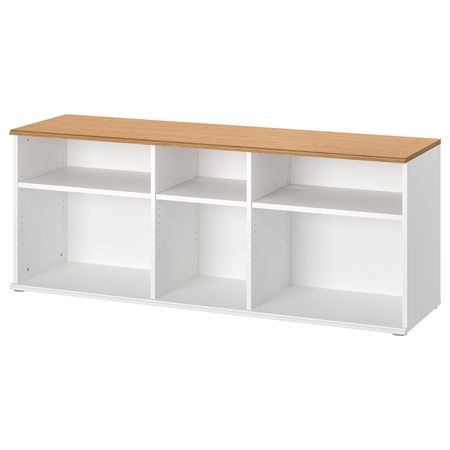 SKRUVBY Тумба под ТВ - белый 156x38x60 см