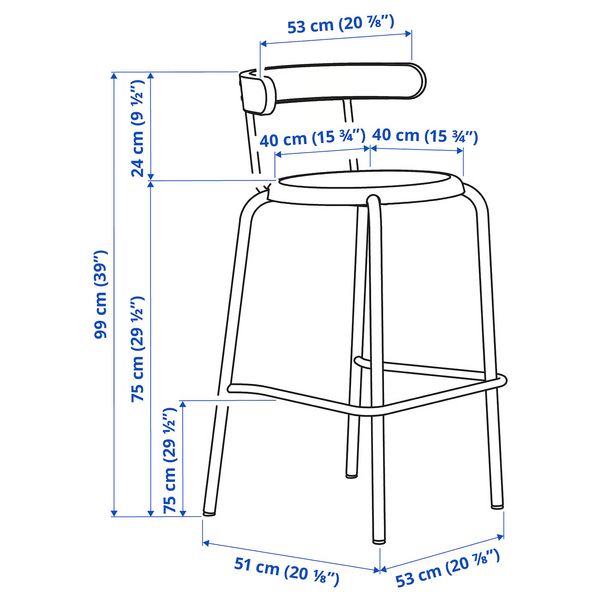 IKEA, дополнительный ракурс - схема-чертеж с размерами
