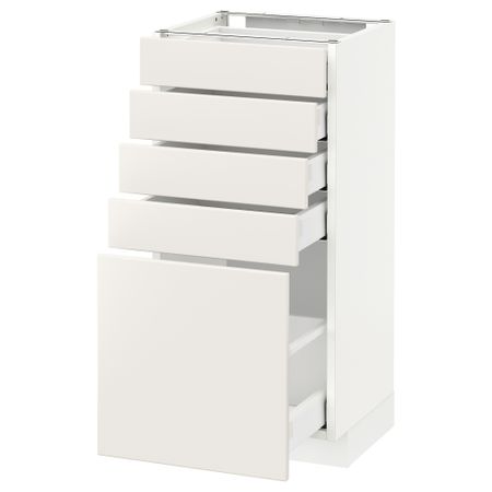 Напольный шкаф с 5 ящиками МЕТОД / МАКСИМЕРА, белый, Веддинге белый
