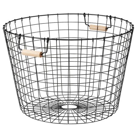 Проволочная корзина с ручками, черный 59x40 см IKEA NÄTADE НЭТАДЕ 505.039.37