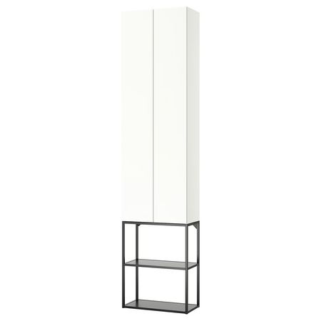 ENHET Комбинация д/хранения - антрацит/белый 60x32x255 см