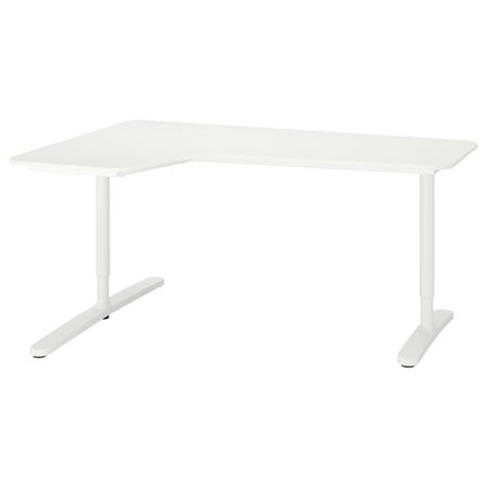 Угловой письменный стол левый, 160x110 см, белый IKEA BEKANT БЕКАНТ 490.064.06