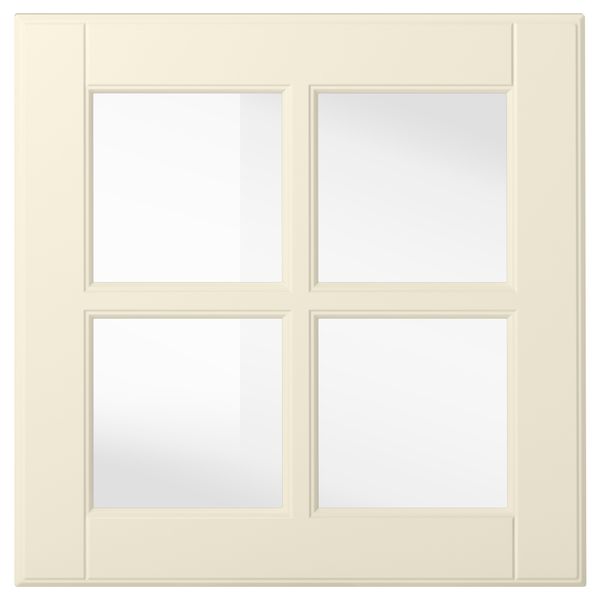 Стеклянная дверь БУДБИН, белый с оттенком - фото 1