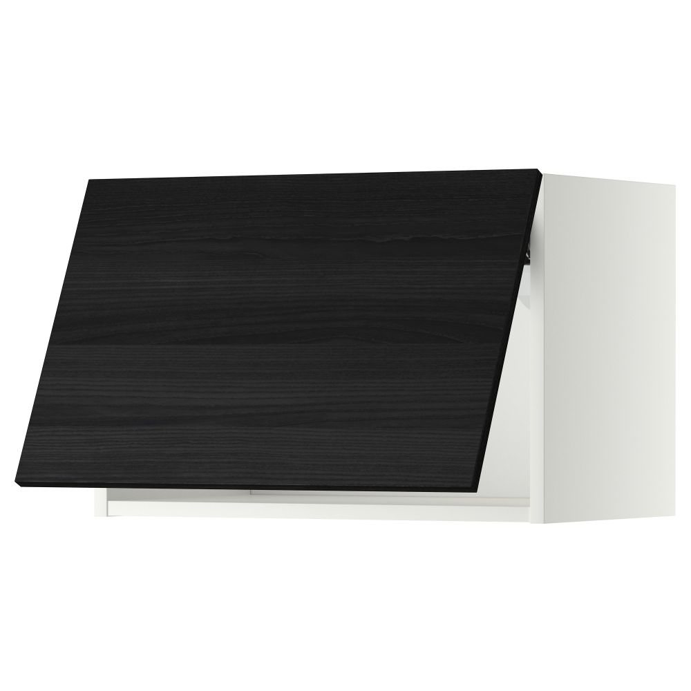Горизонтальный навесной шкаф МЕТОД, белый, Тингсрид черный - схема-чертеж с размерами