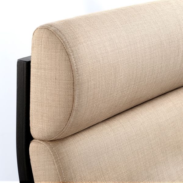 Кресло-качалка, черно-коричневый/Шифтебу бежевый IKEA POÄNG ПОЭНГ 793.987.85 - фото 3