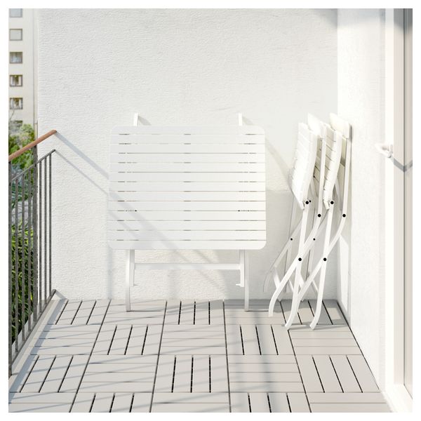 Стол + 2 стула, для сада МЭЛАРО, белый - фото 3