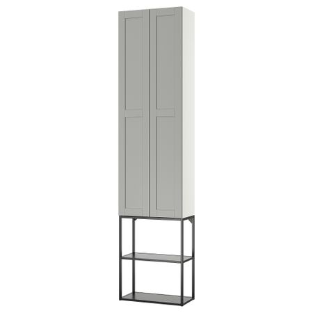 Комбинация для хранения, антрацит, серый каркас, 60x32x255 см IKEA BEGIVENHET БЕГИВЕНХЕТ 595.479.13