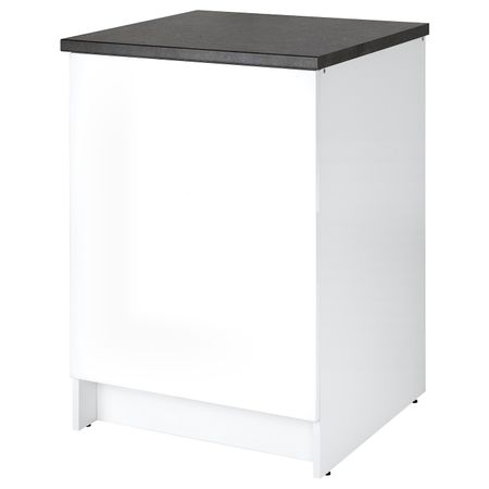 Напольный шкаф с дверью, глянцевый, белый 60 см IKEA KNOXHULT КНОКСХУЛЬТ 604.879.65