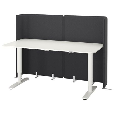 Стол-трансформер для приемной, белый 160x80 120 см IKEA БЕКАНТ 692.786.89