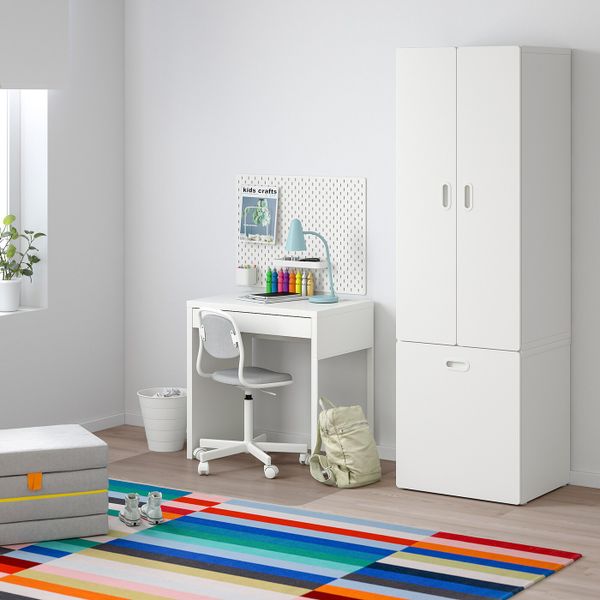 Гардероб с отделением для/игрушек, белый/белый 60x50x192 см IKEA СТУВА / ФРИТИДС 592.796.65 - фото 2