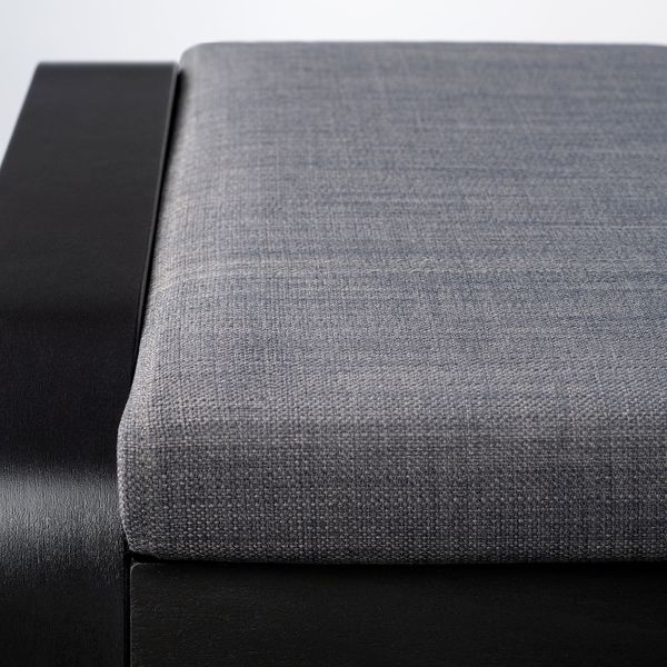 Табурет для ног, черно-коричневый/Шифтебу темно-серый IKEA POÄNG ПОЭНГ 493.028.12 - фото 3