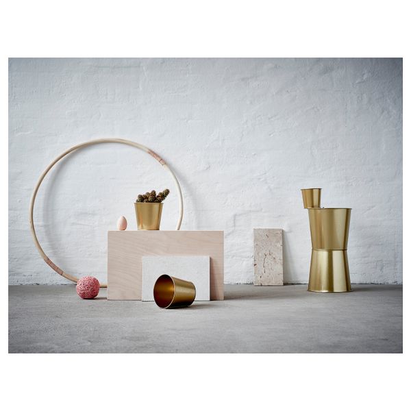 Кашпо, желтая медь 9 см IKEA DAIDAI ДЭИДЭИ 403.626.26 - фото 5