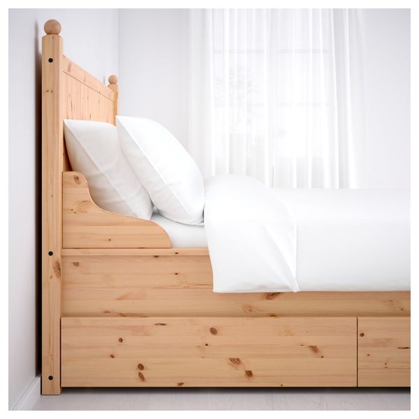 Каркас кровати с 4 ящиками ГУРДАЛЬ, светло-коричневый - фото 3