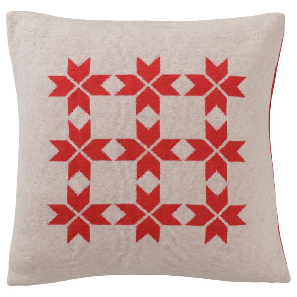 Чехол на подушку, 50x50 см, красный, белый IKEA VINTERFINT 105.654.04 - фото 6