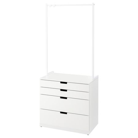 NORDLI Комод с 4 ящиками - белый 80x192 см