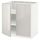 Напольный шкаф с полками/2двери, белый/Рингульт светло-серый 80x60 см IKEA METOD МЕТОД 392.317.59