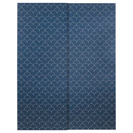 Пара раздвижных дверей СВОРКМО, с рисунком темно-синий, белый