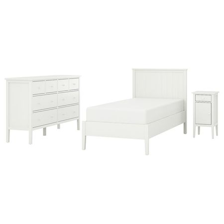 GULLABERG Комплект мебели д/спальни, 3 предм. - белый 90x200 см